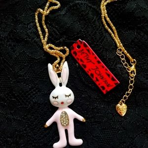 Betsey Johnson Bunny Necklace